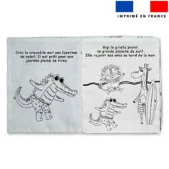Kit livre à colorier vacances animaux à la plage