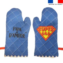 Kit manique réversible imprimé papa d'amour