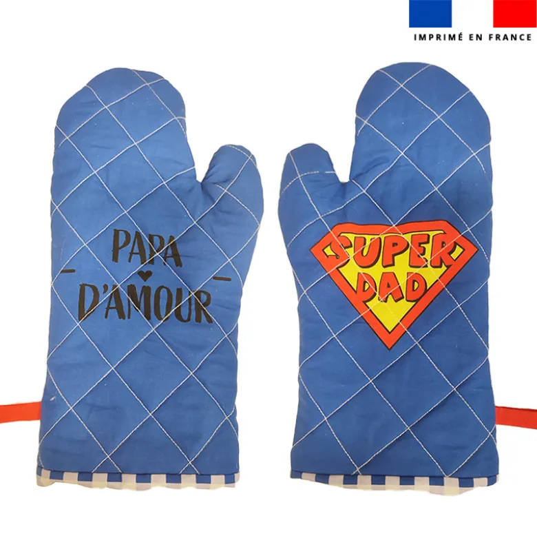 Kit manique réversible imprimé papa d'amour