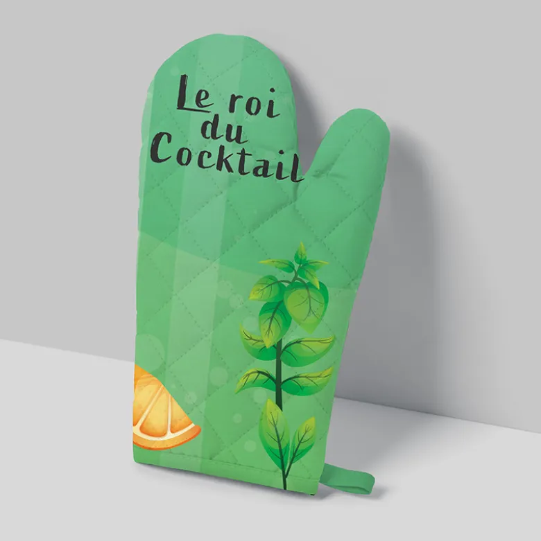 Kit manique réversible imprimé cocktail mojito