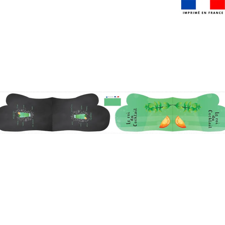Kit manique réversible imprimé cocktail mojito