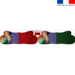 Kit manique réversible imprimé chat et souris de noel - Création Stillistic