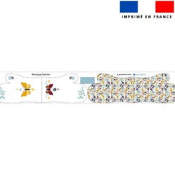 Kit manique réversible imprimé papillon