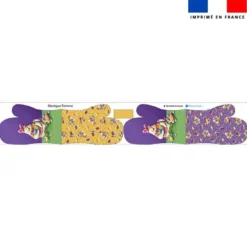 Kit manique réversible imprimé poule et oeufs de Pâques - Création Stillistic