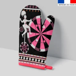 Kit manique réversible imprimé cirque noir - Création Lili Bambou Design
