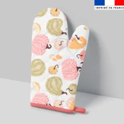 Kit manique réversible imprimé douceurs d'automne pastel