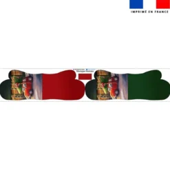 Kit manique réversible imprimé souris Noel - Création Stillistic