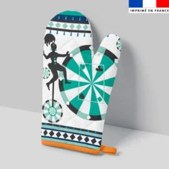 Kit manique réversible imprimé cirque blanc - Création Lili Bambou Design