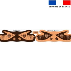 Kit manique réversible imprimé éclat d'automne