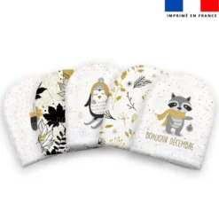 Kit mini-gants nettoyants motif ambiance d'hiver