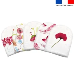 Kit mini-gants nettoyants motif coquelicot