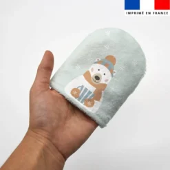 Kit mini-gants nettoyants motif animaux de la banquise