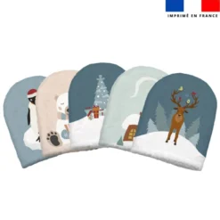 Kit mini-gants nettoyants motif animaux de la banquise