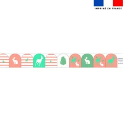 Kit mini-gants nettoyants motif marinière forêt - Création Lili Bambou Design