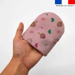 Kit mini-gants nettoyants motif cœur d'artichaut - Création Lili Bambou Design