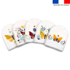 Kit mini-gants nettoyants motif papillon