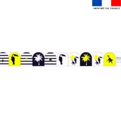 Kit mini-gants nettoyants motif marinière tropique - Création Lili Bambou Design