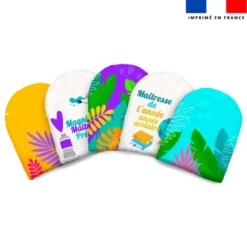 Kit mini-gants personnalisé - Feuilles tropicales maitresse