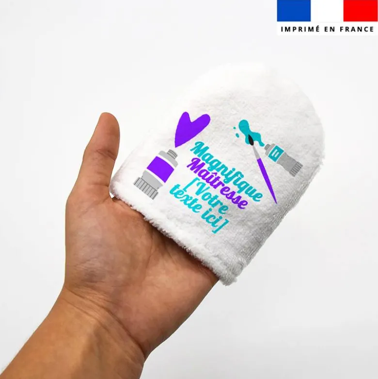 Kit mini-gants personnalisé - Feuilles tropicales maitresse
