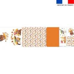 Kit pochette ardoise motif animaux d'automne
