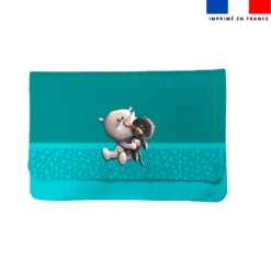 Kit pochette ardoise motif bébé rhino - Création Stillistic