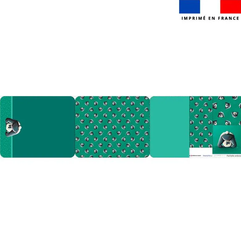 Kit pochette ardoise motif bébé panda - Création Stillistic