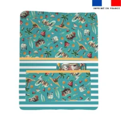Kit pochette ardoise motif hippo surf - Création Stillistic