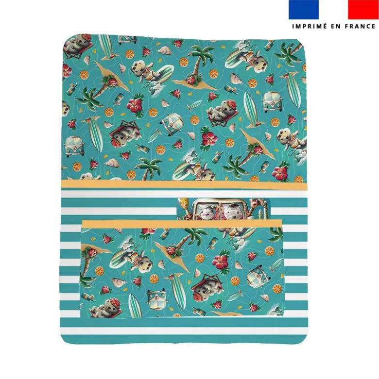 Kit pochette ardoise motif hippo surf - Création Stillistic