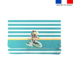 Kit pochette ardoise motif hippo surf - Création Stillistic