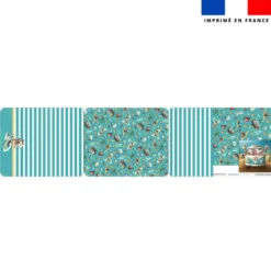 Kit pochette ardoise motif hippo surf - Création Stillistic