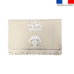 Kit pochette ardoise motif lapin dans les nuages