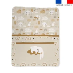 Kit pochette ardoise motif lapin dans les nuages