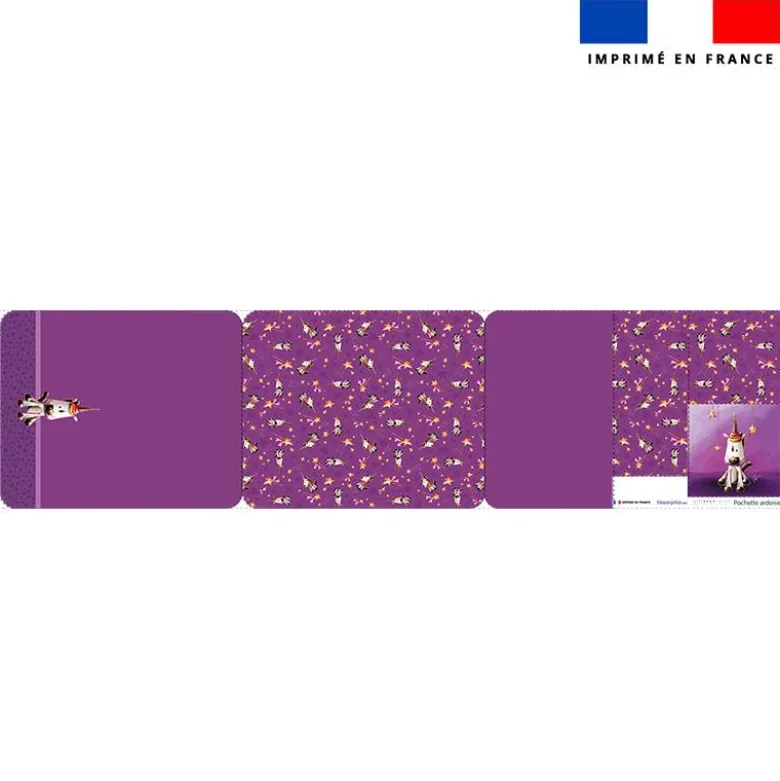 Kit pochette ardoise motif licorne - Création Stillistic