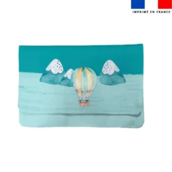 Kit pochette ardoise motif montgolfière aquarelle