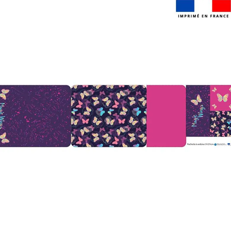 Kit pochette ardoise motif papillon