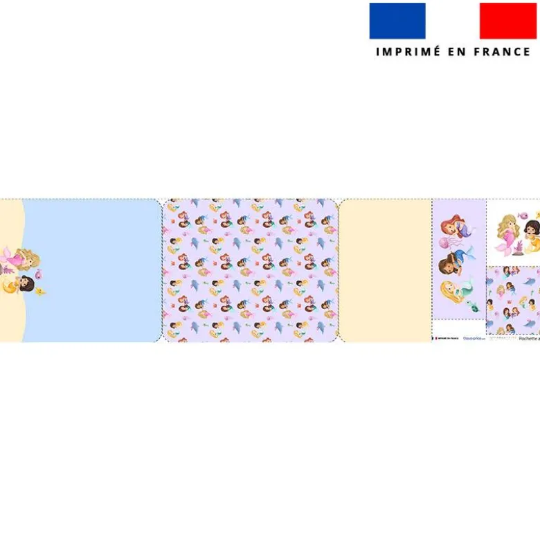 Kit pochette ardoise motif petites sirènes