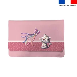 Kit pochette ardoise motif tigre blanc - Création Stillistic