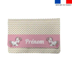 Kit pochette ardoise personnalisée - Licorne rose