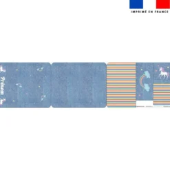 Kit pochette ardoise personnalisée - Licorne effet jean