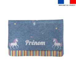 Kit pochette ardoise personnalisée - Licorne effet jean
