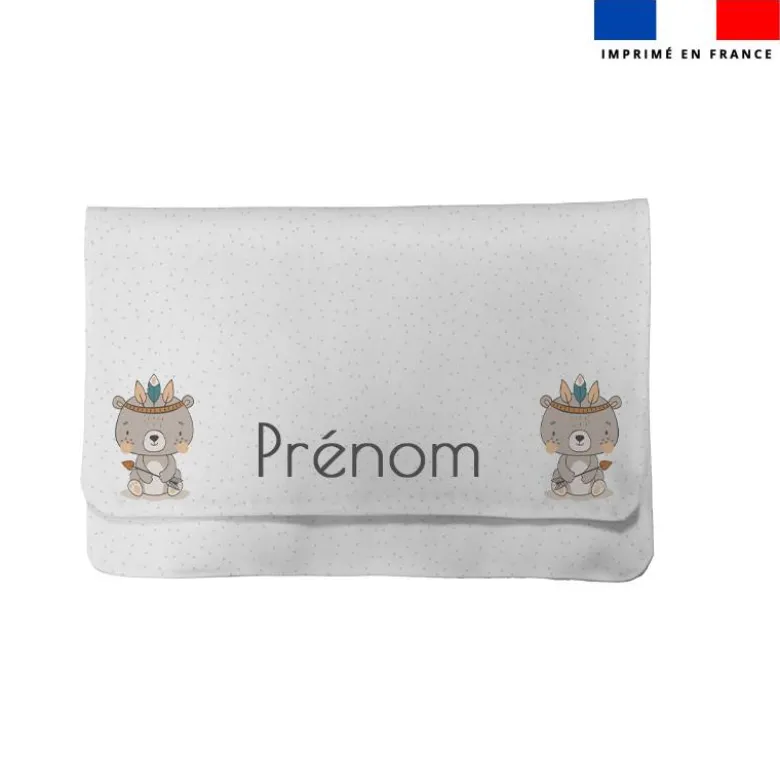 Kit pochette ardoise personnalisée - Ourson indien
