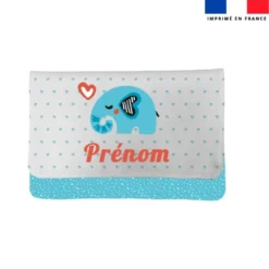 Kit pochette ardoise personnalisée - Éléphant bleu