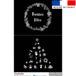 Kit pochette de noel motif bonnes fêtes
