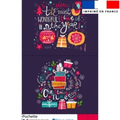 Kit pochette de noel motif citation de fin d'année