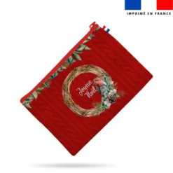 Kit pochette de noel motif couronne de Noel