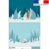 Kit pochette de noel motif forêt blanche