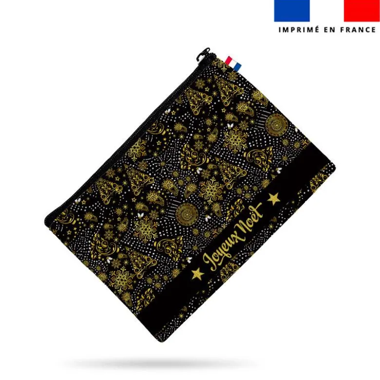 Kit pochette de noel motif sapin gold