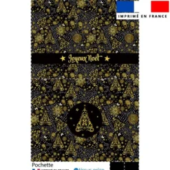 Kit pochette de noel motif sapin gold