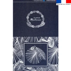 Kit pochette jean motif super maîtresse art déco