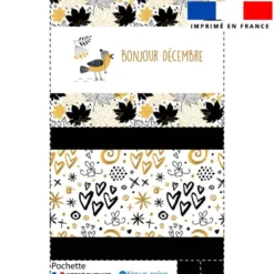 Kit pochette motif ambiance d'hiver